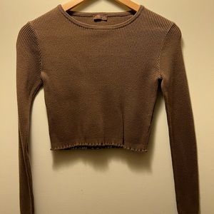 Brandy Melville Brown Sweater Crop